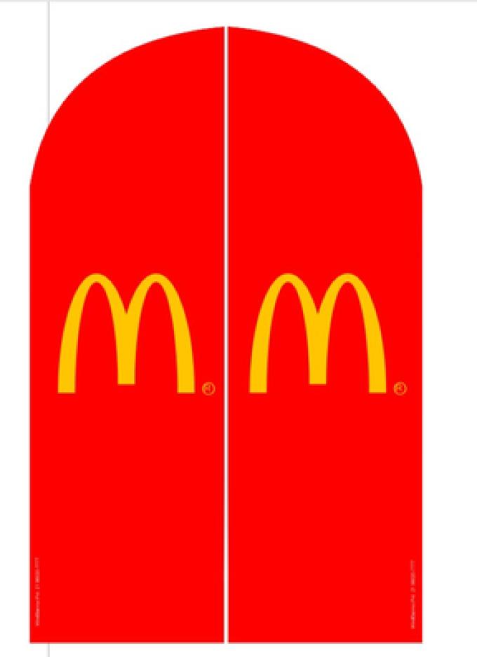 Wind Banner RJ  para Fast Food Mc Donalds