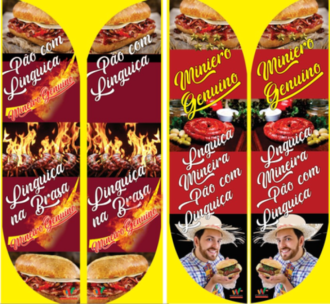 Wind Banner RJ  para Lanches Pão com Linguiça