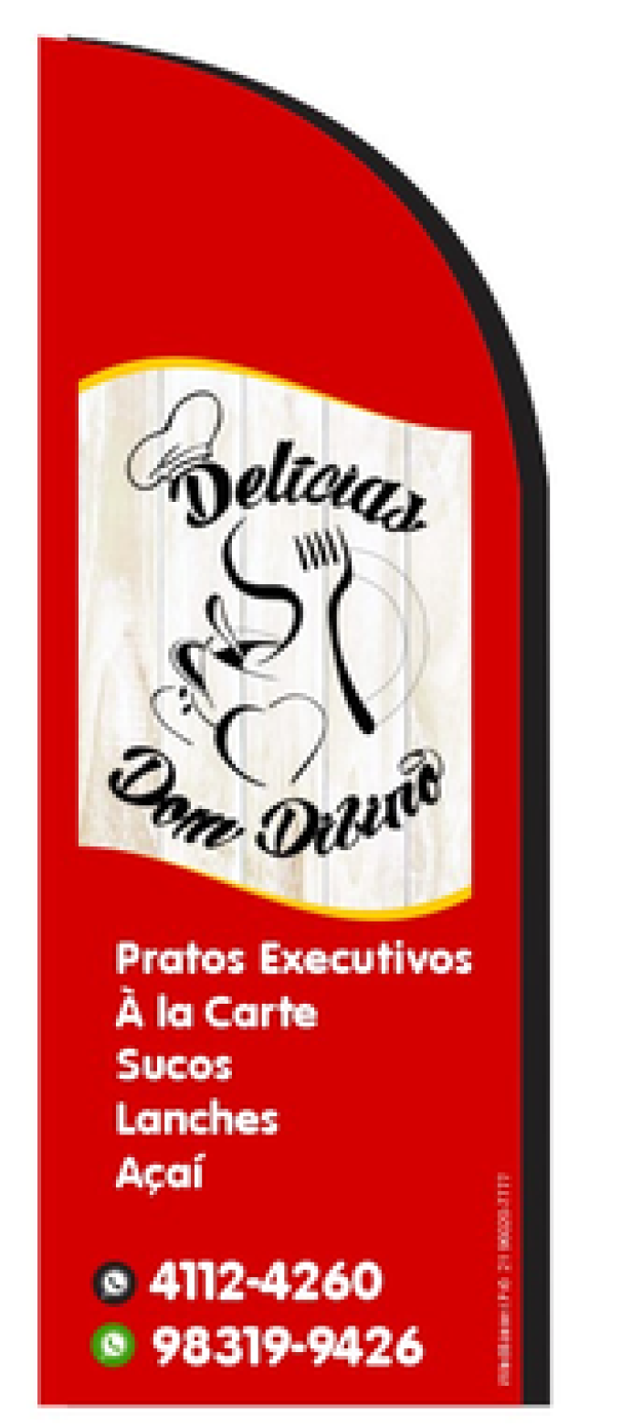 Wind Banner RJ  Para Restaurante Delicias  Dom Divino