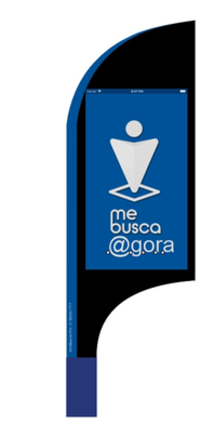 Wind Banner RJ  Para Transporte por Aplicatico Me Busca Agora