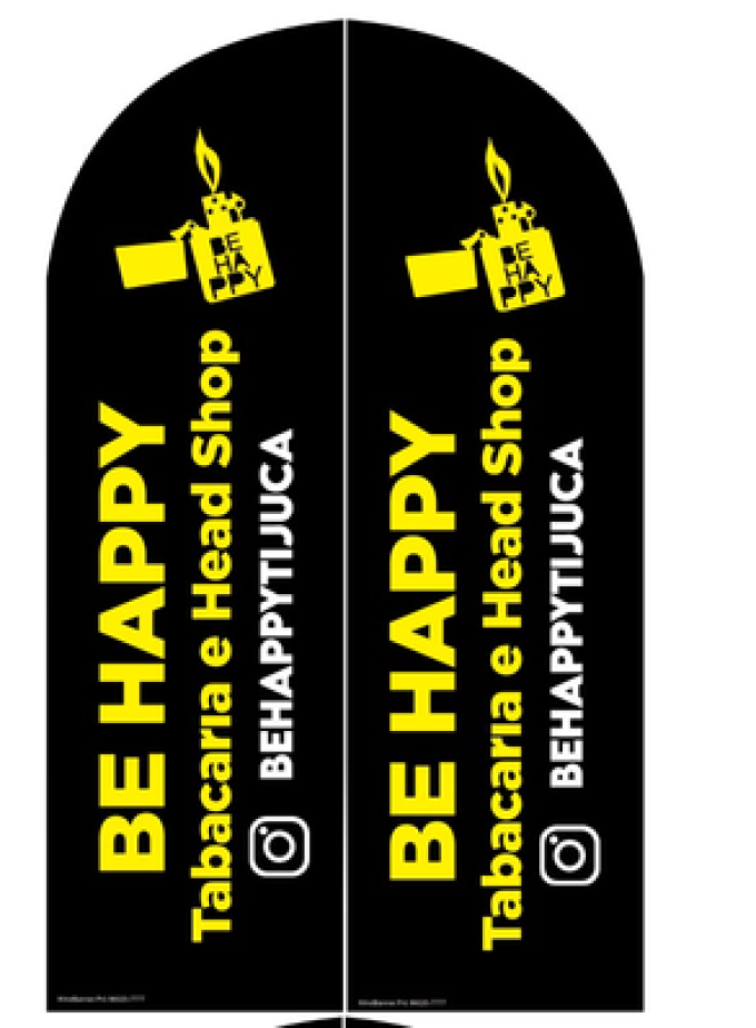 Wind Banner RJ  para Tabacaria Be Happy