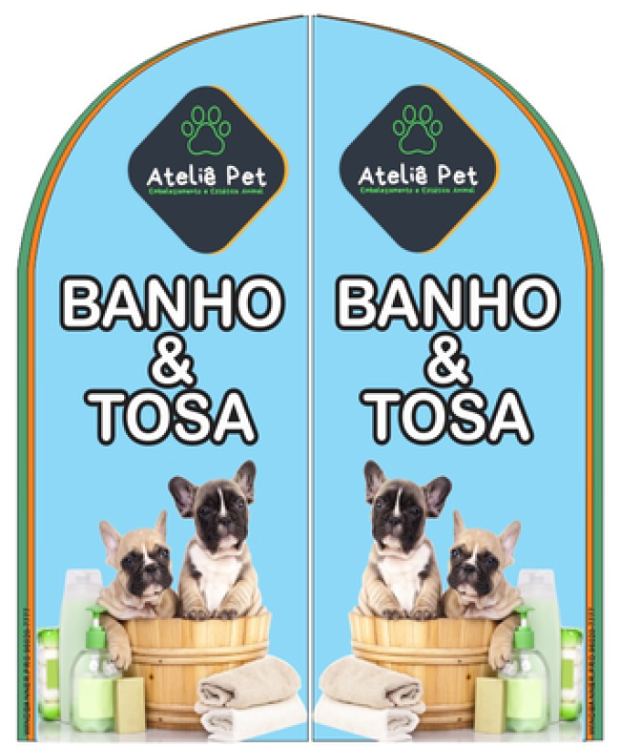 Wind Banner RJ  para Petshop Banho e Tosa Ateliê Pet