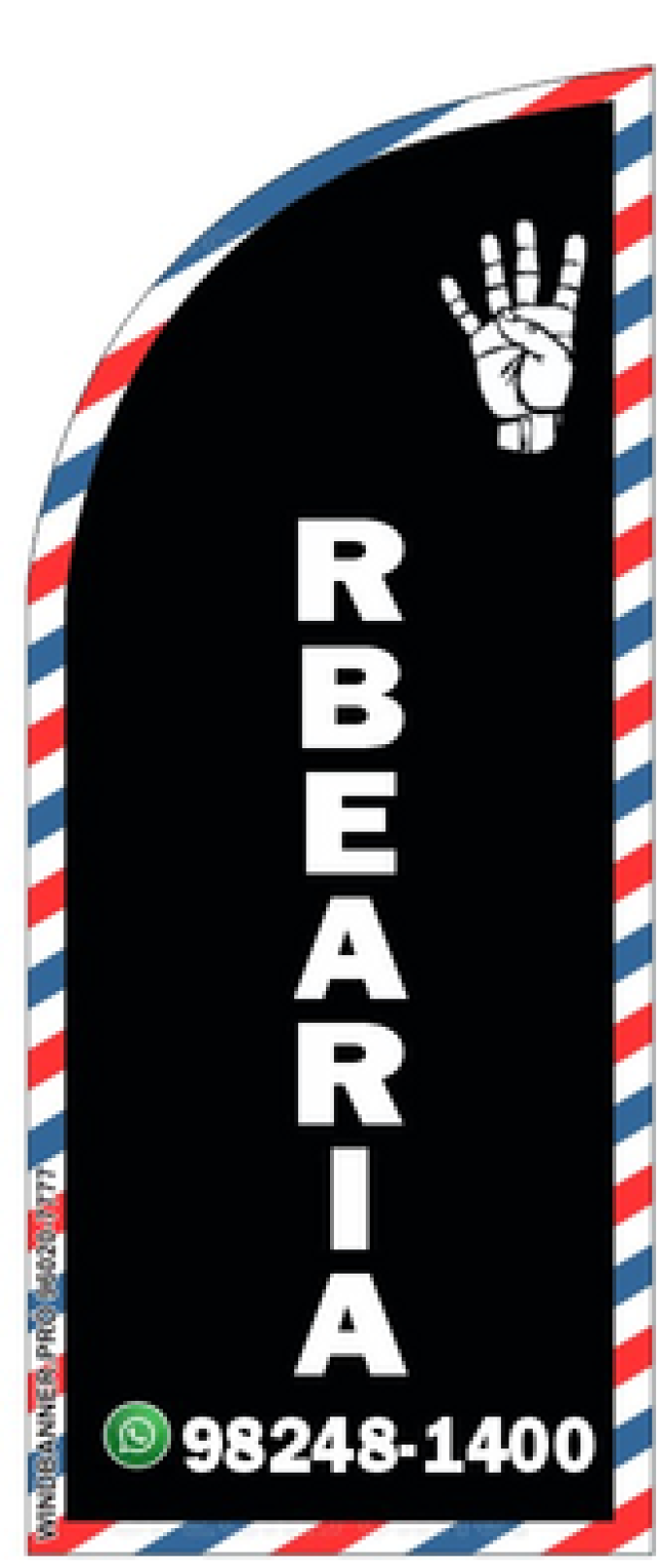 Wind Banner RJ  para Barbearia Zero Quatro