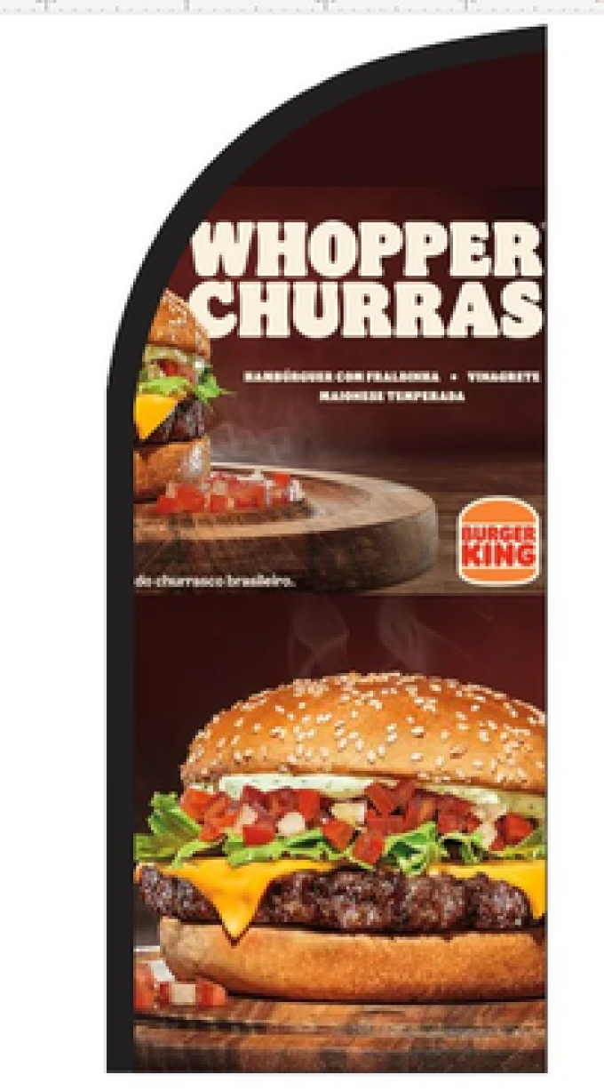 Wind Banner RJ  Burger King Whopper Churras
