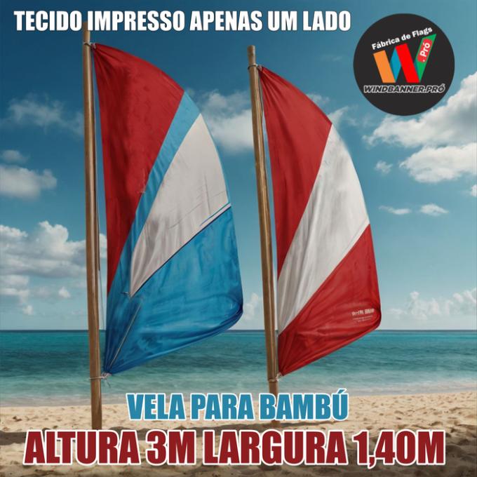 Wind Banner Beach - Tecido Vela para Bambú 01