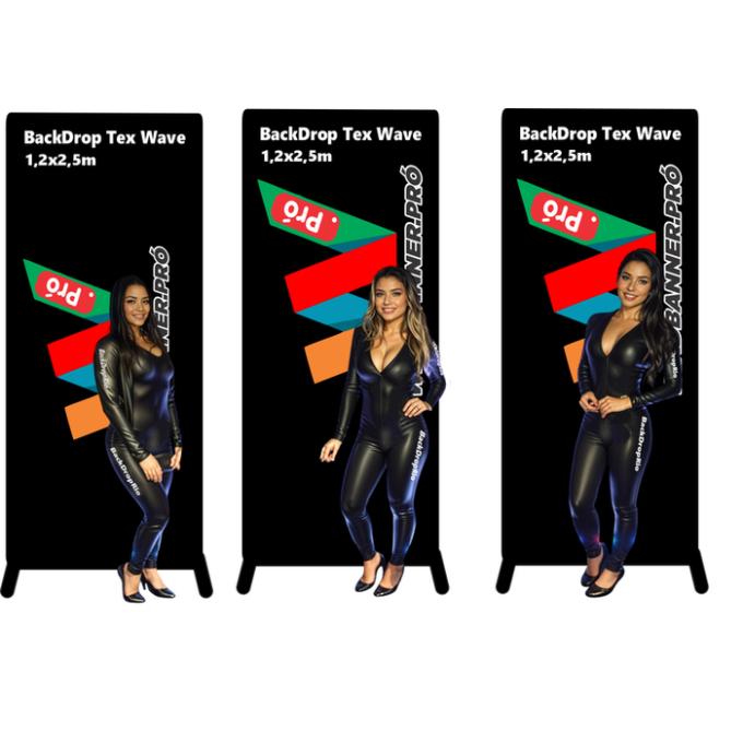 3 Backdrops Tex Wave 1,2x2,50m