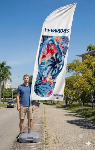 Wind Flags  ou Wind Banner no Rio  Altura 3,60mts