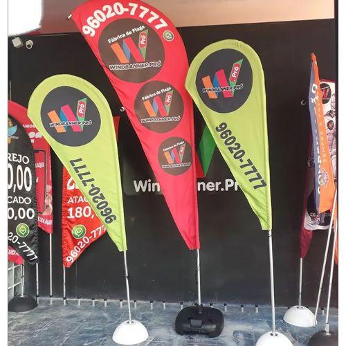 Wind Banner ou Wind Flags Modelo Gota 2,35 mts | Preço de Fábrica! Wind Banner Barato.