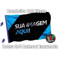 BANDEIRA COM BOLSA LATERAL ESQUERDA 1X0,70CM