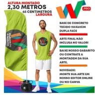 WIND BANNER 2,30 METROS COMPLETO