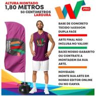 WIND BANNER 1,80 METROS COMPLETO