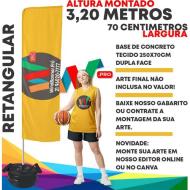 WIND BANNER 3,20 METROS COMPLETO RETANGULAR
