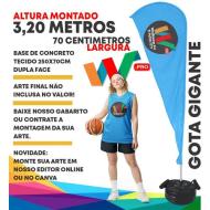 WIND BANNER 3,20 METROS COMPLETO GOTA GIGANTE