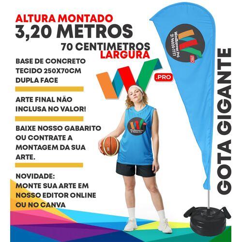 WIND BANNER 3,20 METROS COMPLETO GOTA GIGANTE
