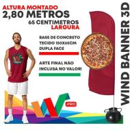 WIND BANNER 3D  2,80 METROS COMPLETO
