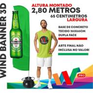 WIND BANNER 3D  2,80 METROS COMPLETO TIPO BARES