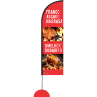 Wind Banner ou Flag Banner para Frango Assado