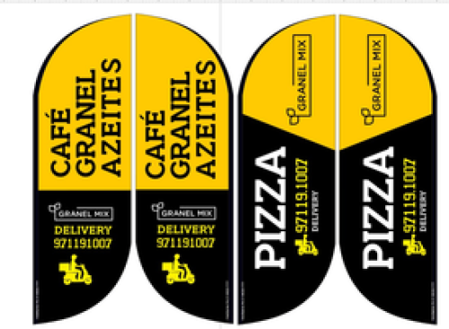 Wind Banner RJ  para Pizzarias Granel Mix