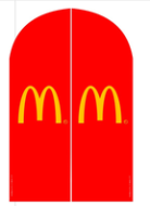 Wind Banner RJ  para Fast Food Mc Donalds