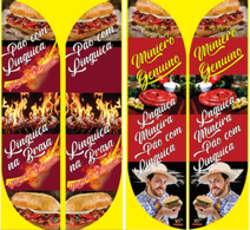 Wind Banner RJ  para Lanches Pão com Linguiça