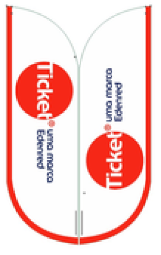 Wind Banner RJ  para Produtos de Mercado Ticket Restaurante