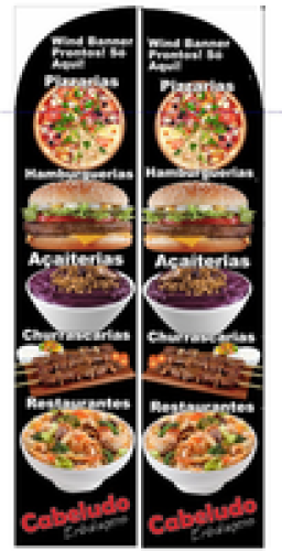 Wind Banner RJ s para Loja de Descartáveis Cabeludo Embalagens