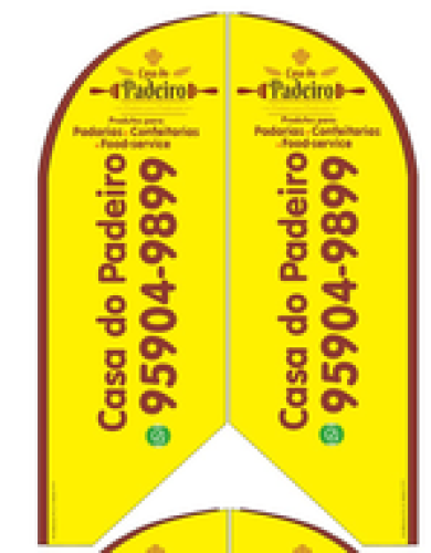 Wind Banner RJ  para Produtos de Padaria Casa Do Padeiro