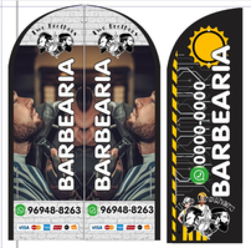 Wind Banner RJ s Para Barbearia Two Brothers