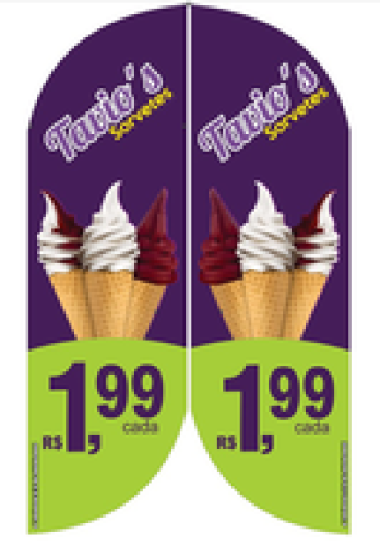 Wind Banner RJ  para Sorvetes Tavios