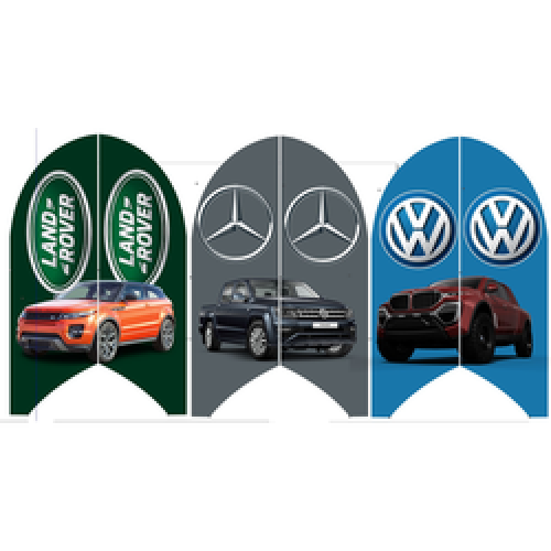 Wind Banner RJ  para Oficinas Mercedez  Land Rover e Volks