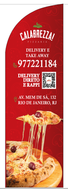 Wind Banner RJ  para Pizzaria e Delivery Calabrezza