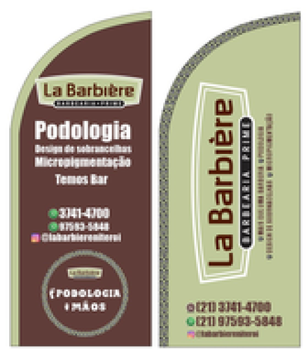 Wind Banner RJ  Barbearia La Barbiere