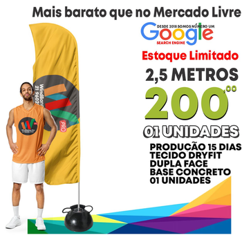 WIND BANNER 2,50 METROS COMPLETO