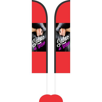 Wind Banner 3,5 Metros Dupla Face Impressão Parcial  ( 1,00 x 0,50 cm)