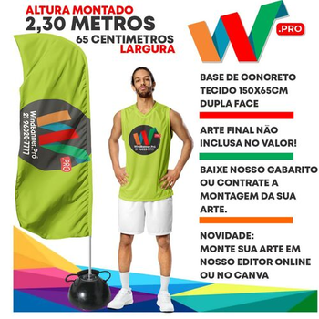 WIND BANNER 2,30 METROS COMPLETO