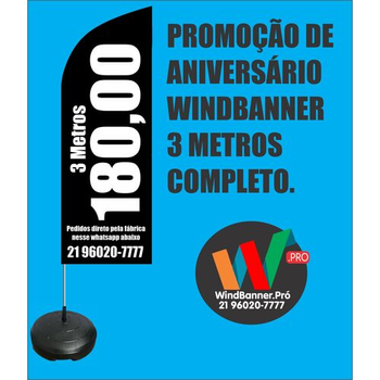 WIND BANNER 3 METROS SUPER OFERTA LIMITADA