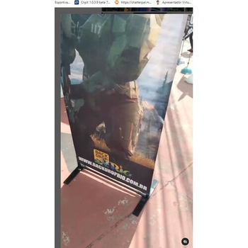 BACKDROP COM ESTRUTURA 2X0,70M FRENTE E VERSO