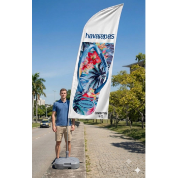 Wind Flags  ou Wind Banner no Rio  Altura 3,60mts