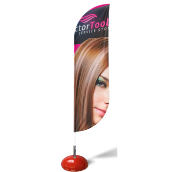 Wind Banner Base Resinada Epóxi  3 metros