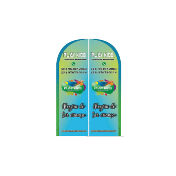 Wind Banner RJ  Para Locações de Brinquedos Play Kids