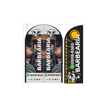 Wind Banner RJ s Para Barbearia Two Brothers
