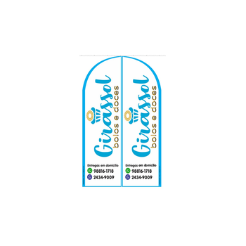 Wind Banner RJ  para Lojas de Bolos e Doces Girassol