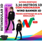 WIND BANNER RETANGULAR 3D  3,20 METROS COMPLETO COM PERSONAGEM [CLONE]