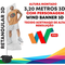 WIND BANNER RETANGULAR 3D  3,20 METROS COMPLETO COM PERSONAGEM