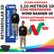 WIND BANNER RETANGULAR 3D  3,20 METROS COMPLETO COM PERSONAGEM