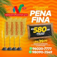 Wind Banner Pena Fina 4 Unidades