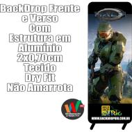 BACKDROP COM ESTRUTURA 2X0,70M FRENTE E VERSO