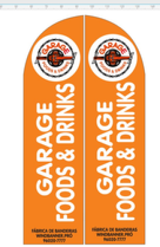Wind Banner RJ  Para Food e Drinks Garagem