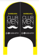 Wind Banner RJ  para Barbearia Barber Shop Club Man