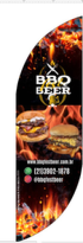 Wind Banner RJ  para Fast Food e Bares BBQ Beer